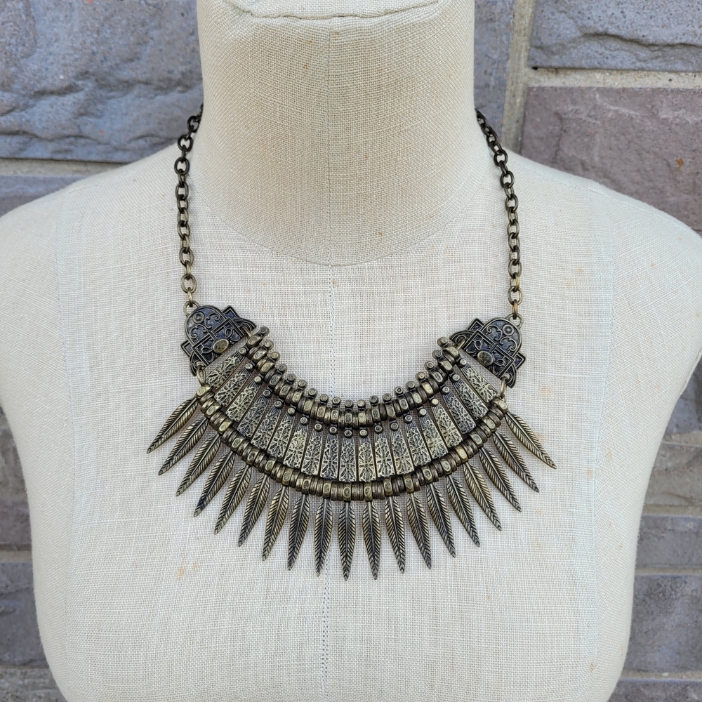 Urban Outfitters Antique Gold Statement Necklace